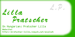 lilla pratscher business card